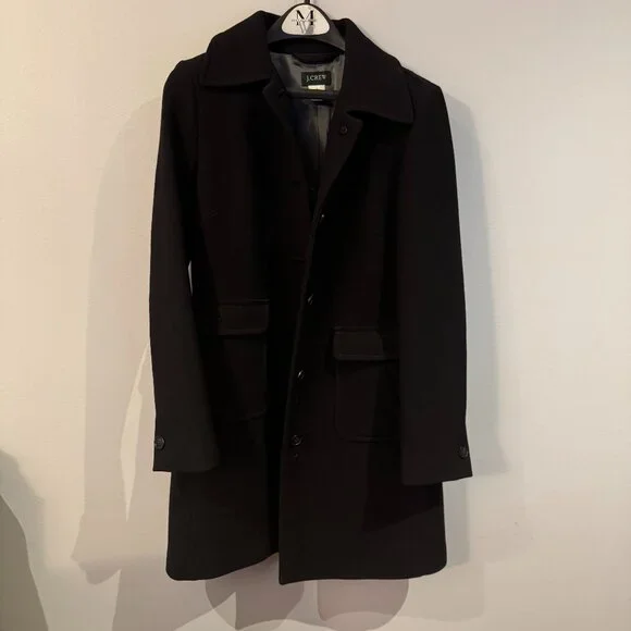 J Crew Black Wool Lady Day Peacoat Size 2 - Picture 2 of 6